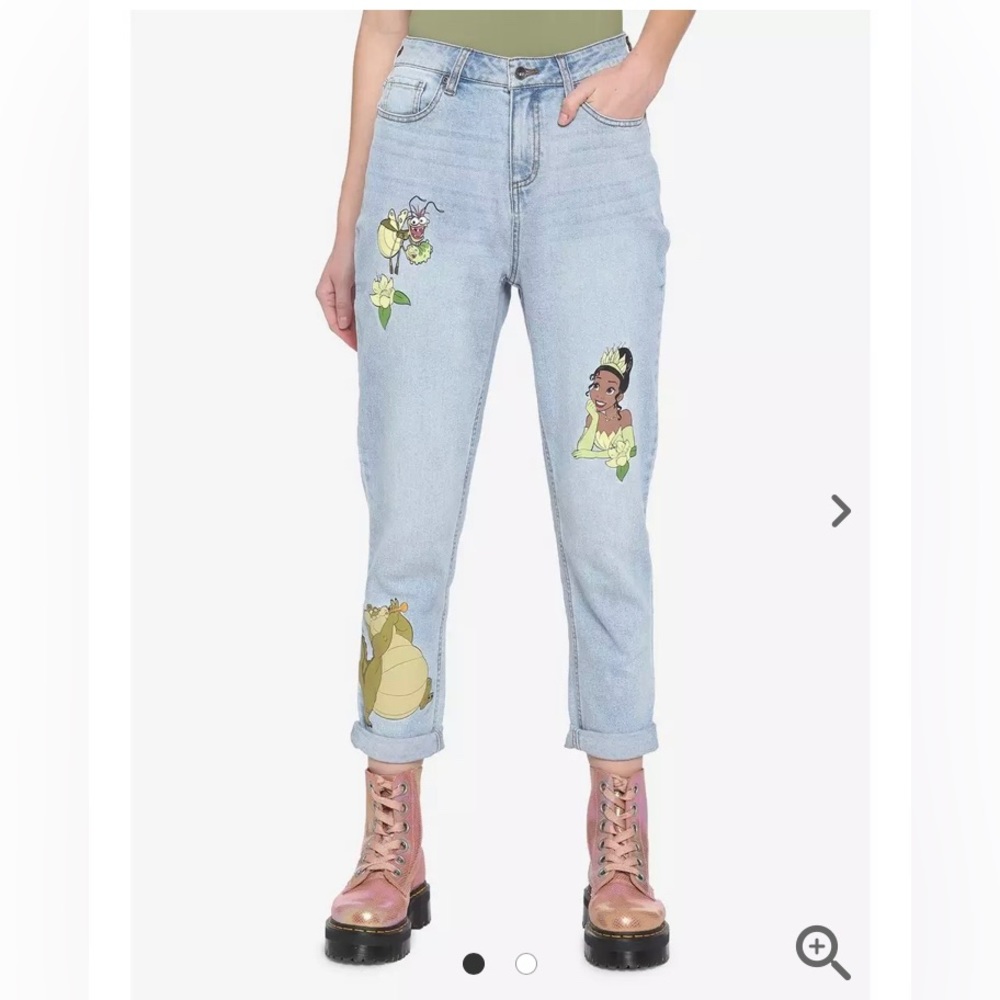 Hot topic Disney TIANA Princess and the Frog Mom Jeans size 13